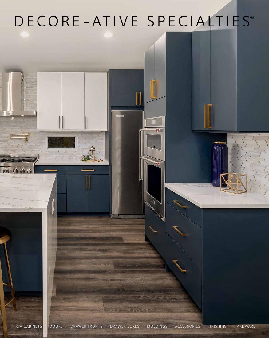 Decore-ative Specialties composite core catalog - Deco-Form thermofoil, MDF, melamine, and veneer cabinet components