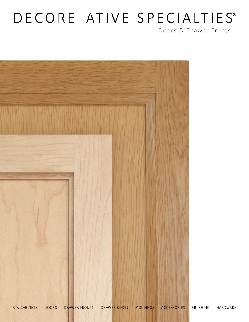 Decore-ative Specialties new wood door and drawer front styles brochure - butt joint cabinet doors in oak and maple